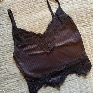 Black Lace Trim Camisole